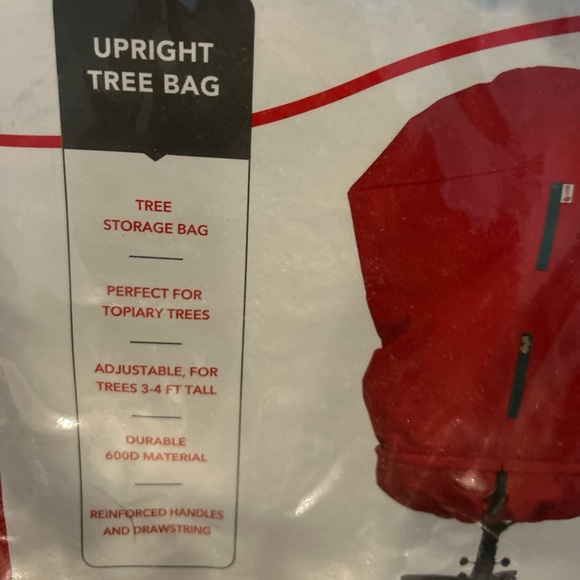 Red Topiary Christmas Tree Storage Bag - Picture 4 of 4